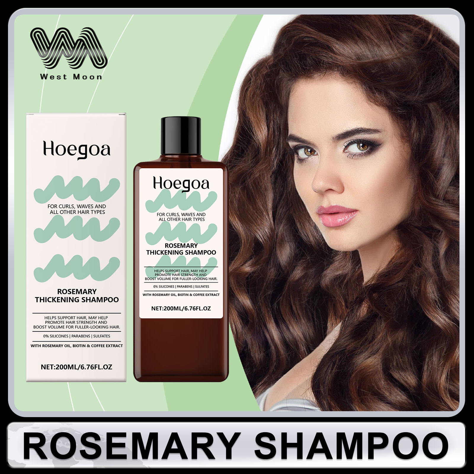 Hair Care For Dry And Frizzy Hair - Shampoo de alecrim reparação seco, crespo,
