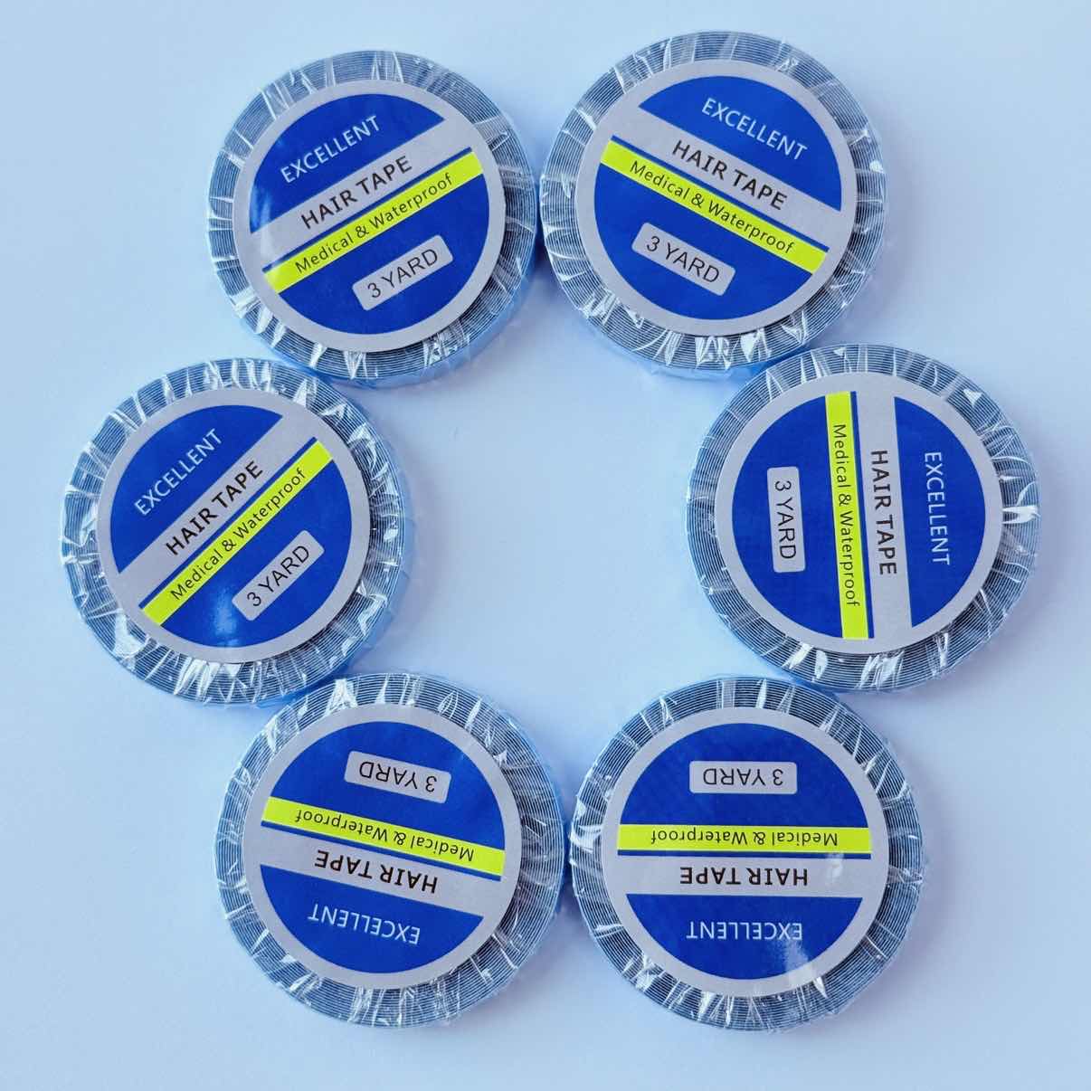Hair Extension Tape In - 6 rolo super cabelo azul fita