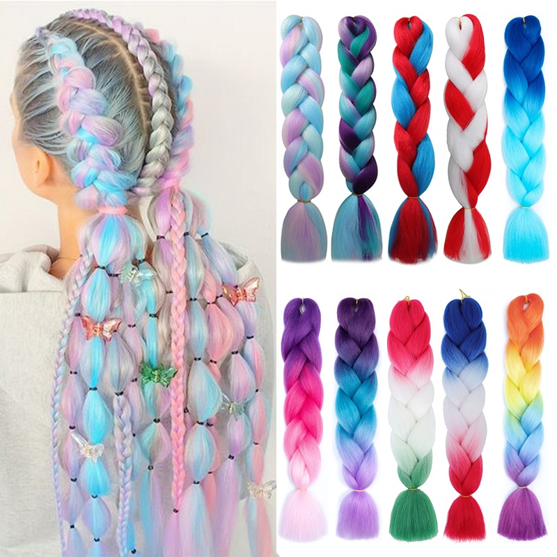 Braiding Hair Kanekalon - Sintético 24 Polegada tranças jumbo extensão