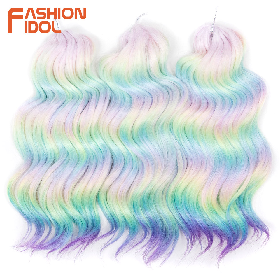 Braiding Hair Kanekalon - Moda ídolo profundo ondulado torção crochê