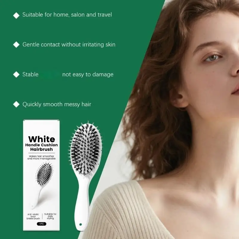 Hair Care Daily Routine - Cerdas javali e escova nylon proporcionam