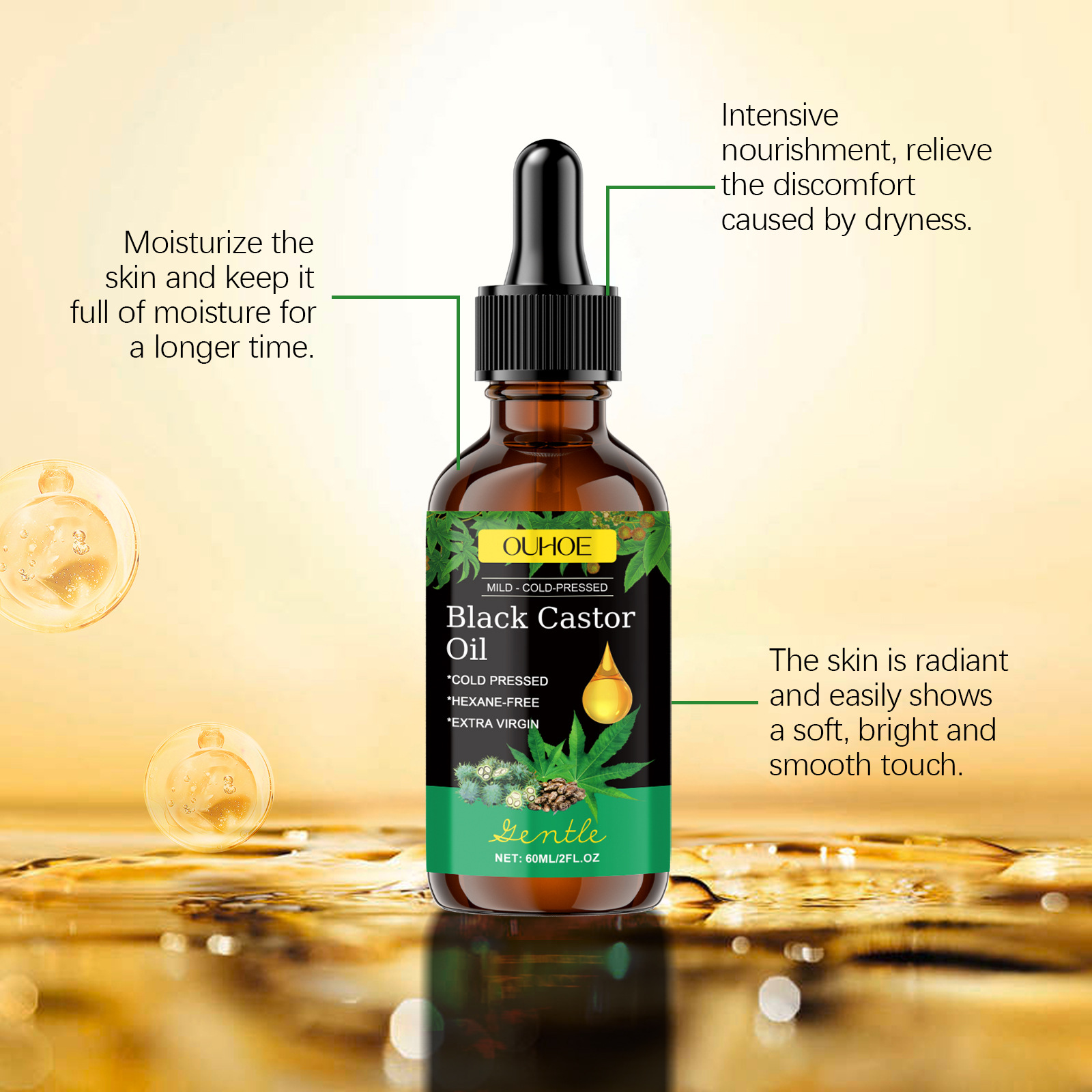 Óleo de rícino preto prensado  - Castor Oil Cold Press avaliação e preço