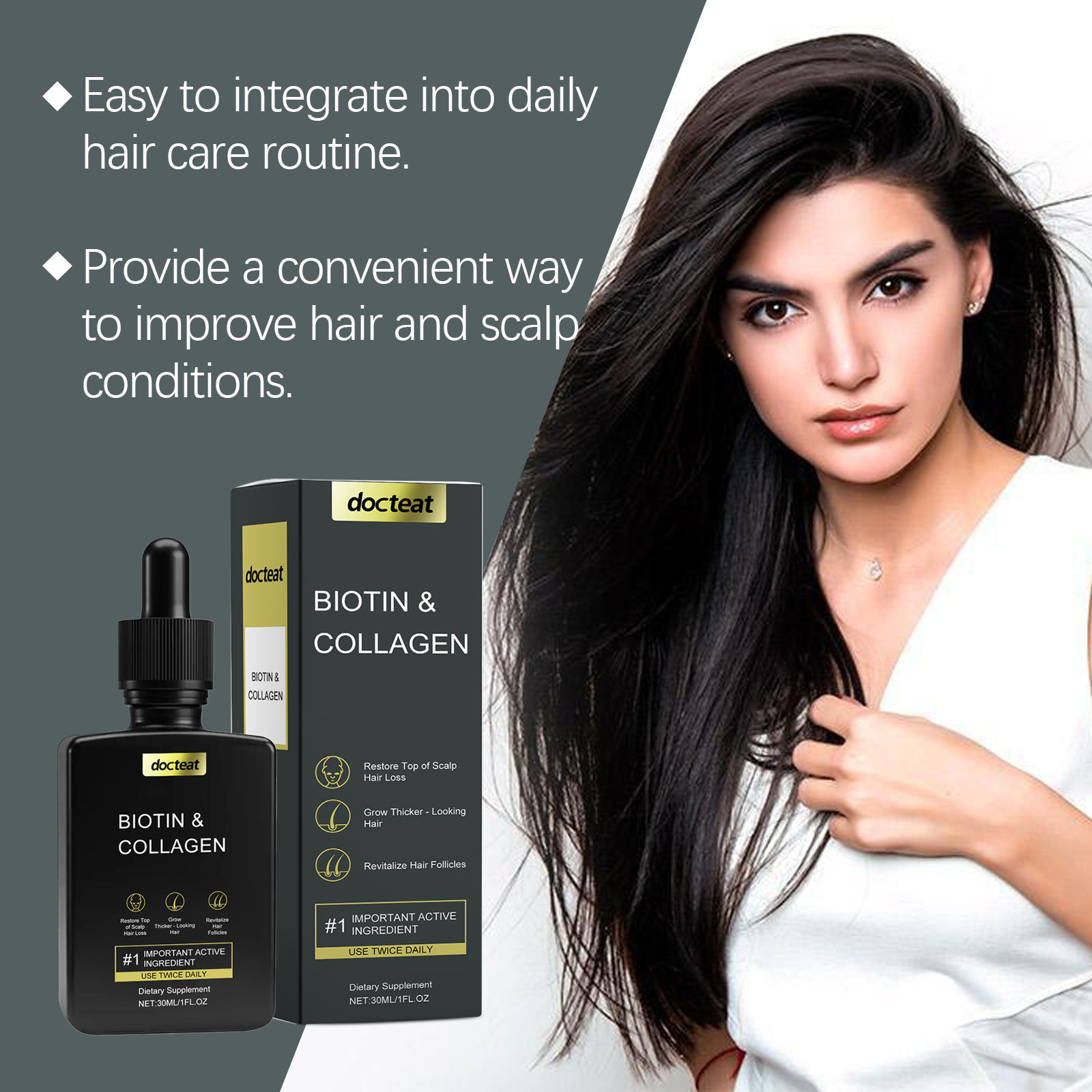 Gotas de Colágeno para Crescim - Hair Care For Dry And Frizzy Hair avaliação e preço