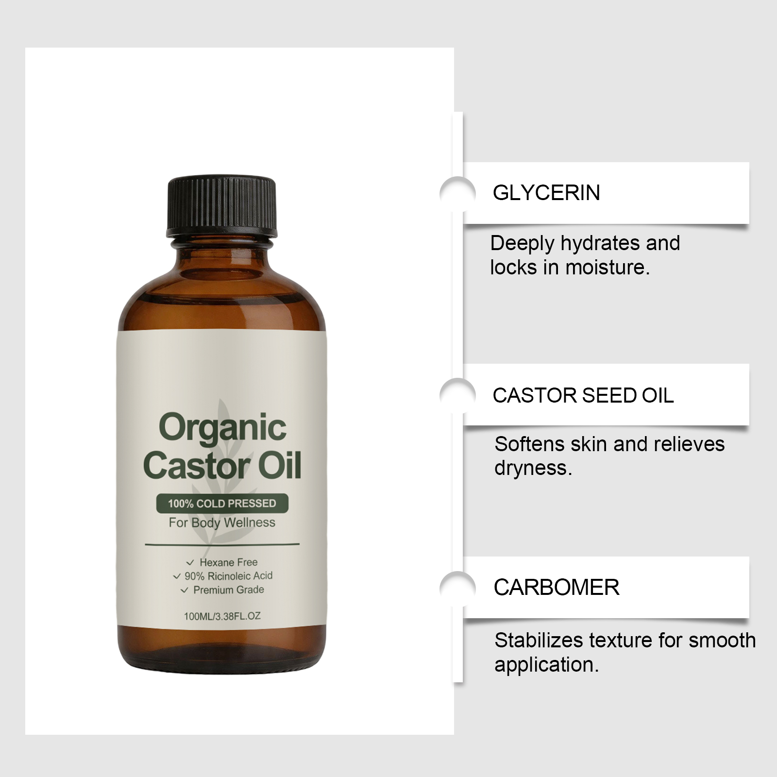 Óleo de Rícino Orgânico Prensa - Castor Oil Cold Press avaliação e preço