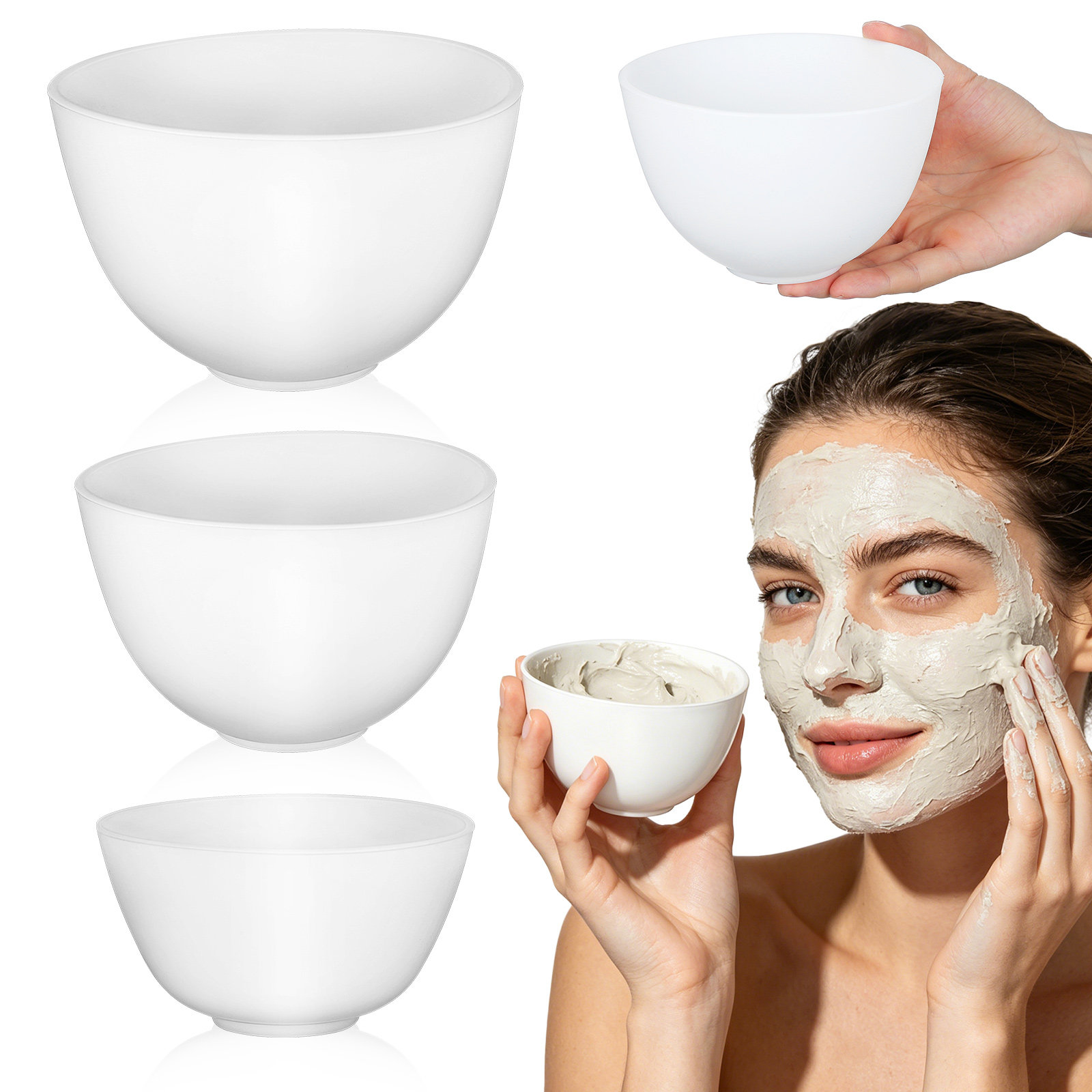 3 Peças de Tigelas de Silicone - Hair Care Tools avaliação e preço